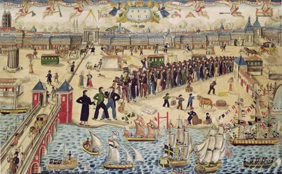 Zimmermannslehrlinge am Ende ihrer Tour, 1826